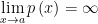 lim_(x->a) p(x) = infinity